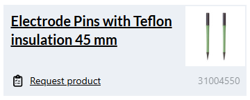 Gann Teflon İzolasyonlu Elektrot Pimleri 45 mmGann Teflon İzolasyonlu Elektrot Pimleri 45 mm