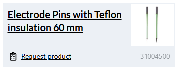 Gann Teflon İzolasyonlu Elektrot Pimleri 60 mm